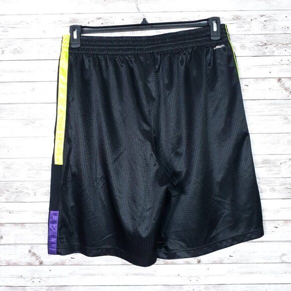Adidas Climalite Mens Athletic Shorts XL Pull On Drawstring Pockets Black 895 - Picture 2 of 4